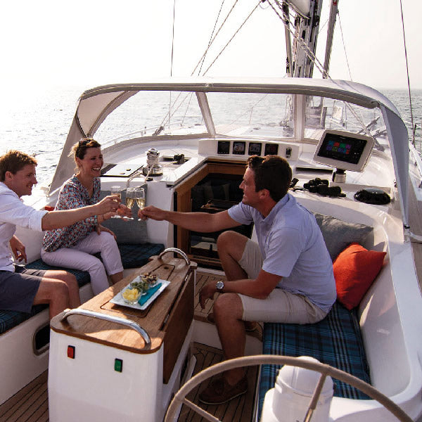 Set oppefra med skærm monteret på ScanStrut pod