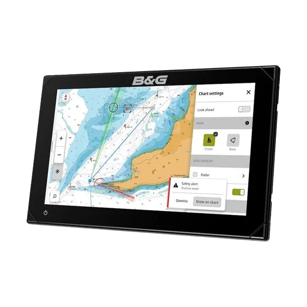 B&G Zeus S 9" i brug med søkort og vejrinformation