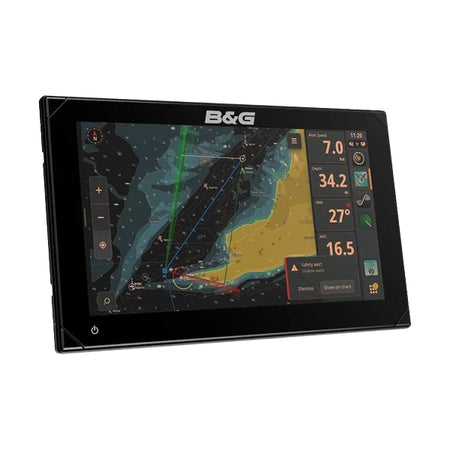 Bagfra billede af B&G Zeus S 9" monteret på båd