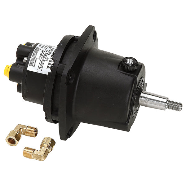Hydraulisk ratpumpe fra Ultraflex monteret på en båd