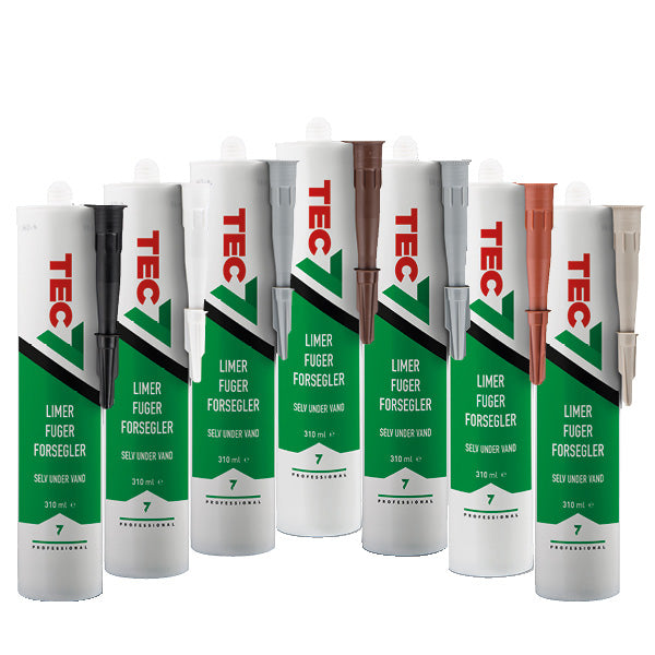 Forreste udsigt af Tec7 310ml tube med sprøjte, klar til anvendelse