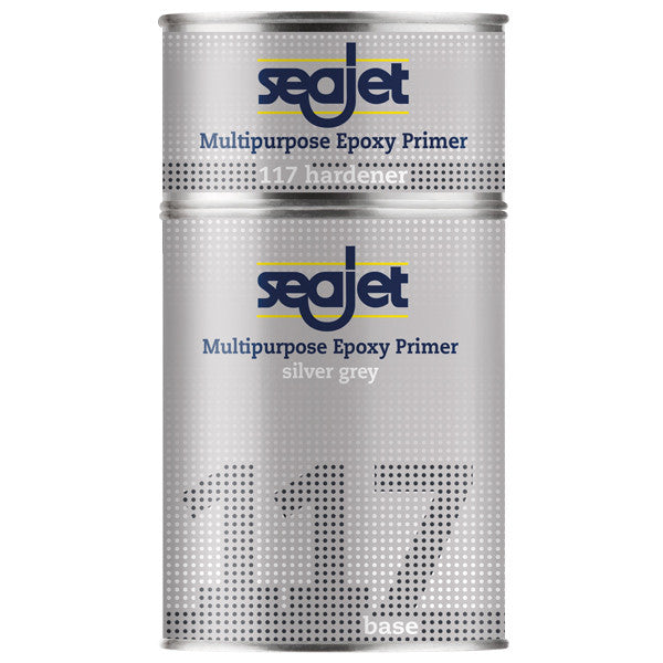 SeaJet 117 Multipurpose Epoxy Primer i hvid farve i en 1L beholder