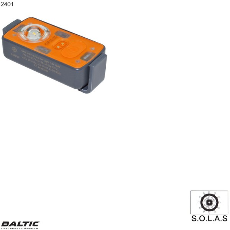 BALTIC, SOLAS automatic emergency light White 2401, W4-A